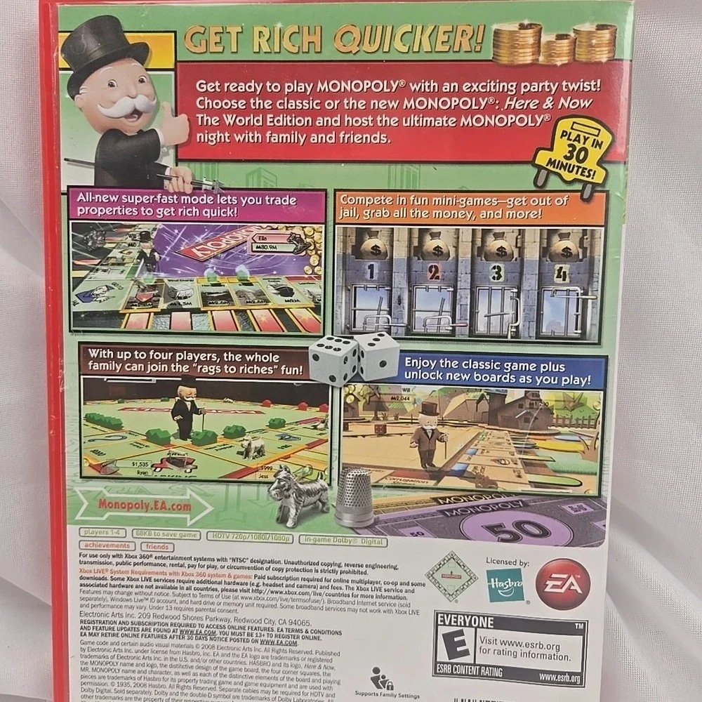 Monopoly Xbox‎ 360 2008/nice disc. No Manual